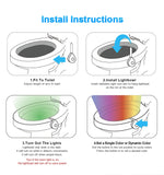 8 Color LED Toilet Seat Night Light w/ Motion Sensor