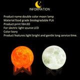 3D Touch Sensitive Rechargeable Moon Lamp / Night Light