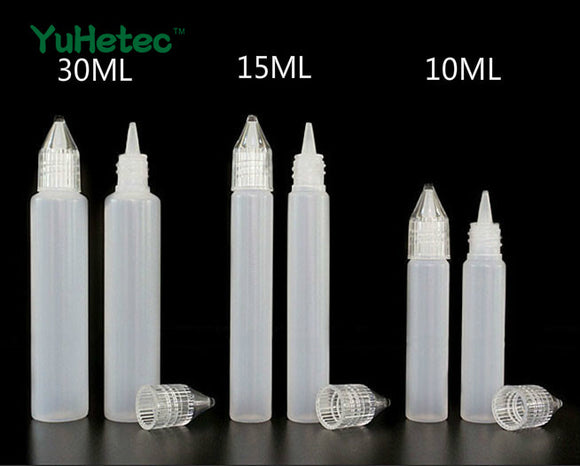 3PCS E-liquid Bottles 10ML&15ML&30ML Capacity
