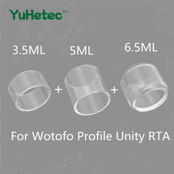 3PCS Glass Tank for Wotofo Profile Unity RTA 3.5ml & 5ml & 6.5ml