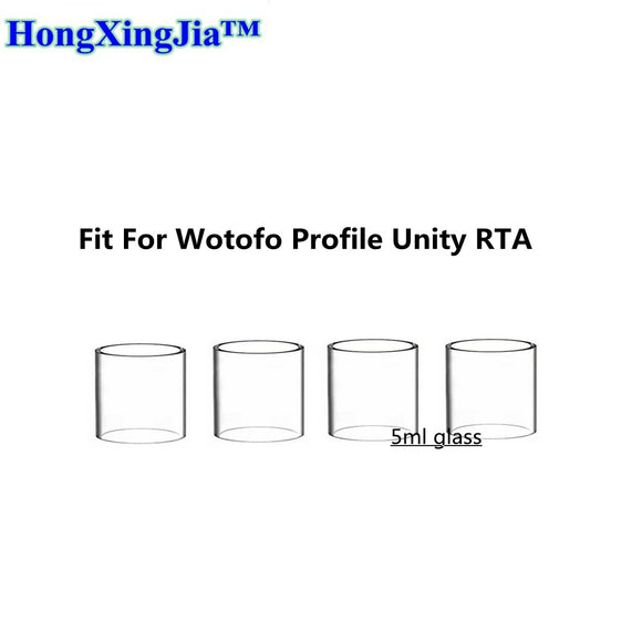 4pcs Pyrex Glass Tube For Wotofo Profile Unity RTA 5ml Replacement Glass Tube Need Chimney Connector Tube