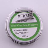 XFKM 10pcs/lot Premade NI80 SS316L A1 Alien Fused Clapton Prebuilt Coil Nichrome Prebuilt Wire Heat Resistance Vape
