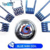 Vapethink Blue Prebuilt Ni80 Coil Pack for RDA RDTA RTA