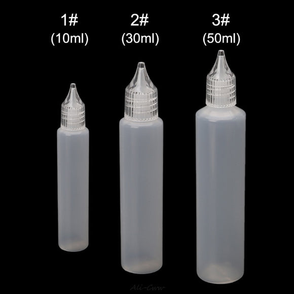 E-Juice Oil Bottle for RDA, Clear Plastic Liquid Dropper 10/30/50ml