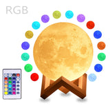 3D Moon-Light w/ 16 Colors w/ Remote